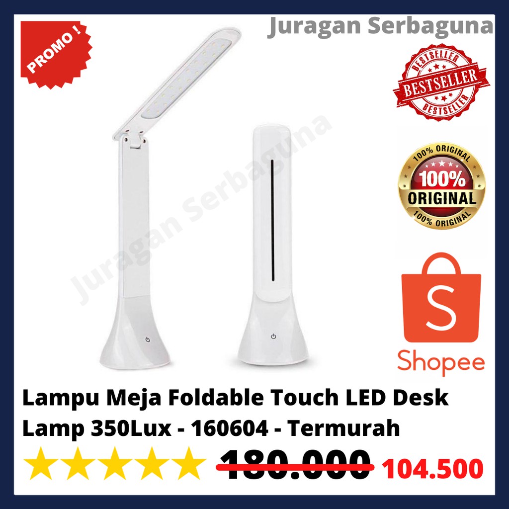 Lampu Meja Foldable Touch LED Desk Lamp 350Lux - 160604 - Termurah