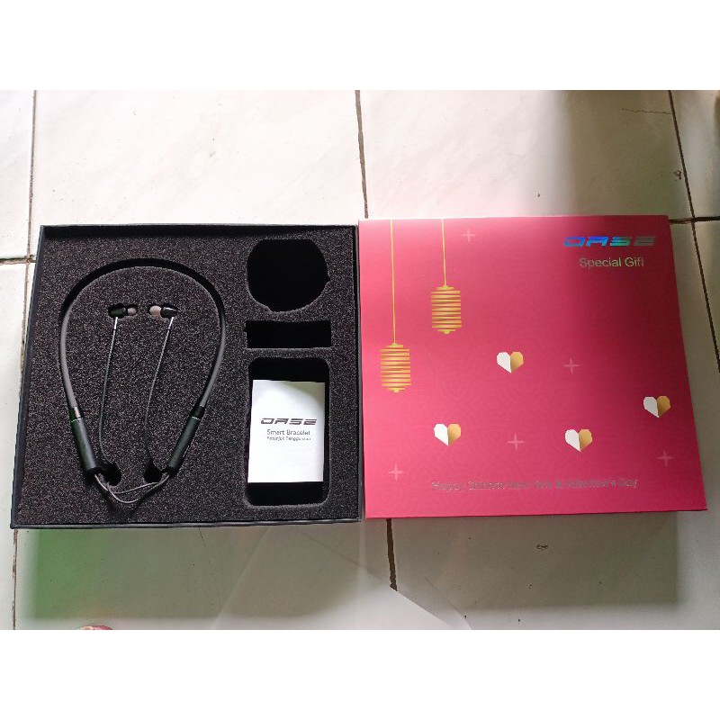 headset  bluetooth oppo oase lp02 giftbox / giftbox oppo reno / giftbox oppo merah
