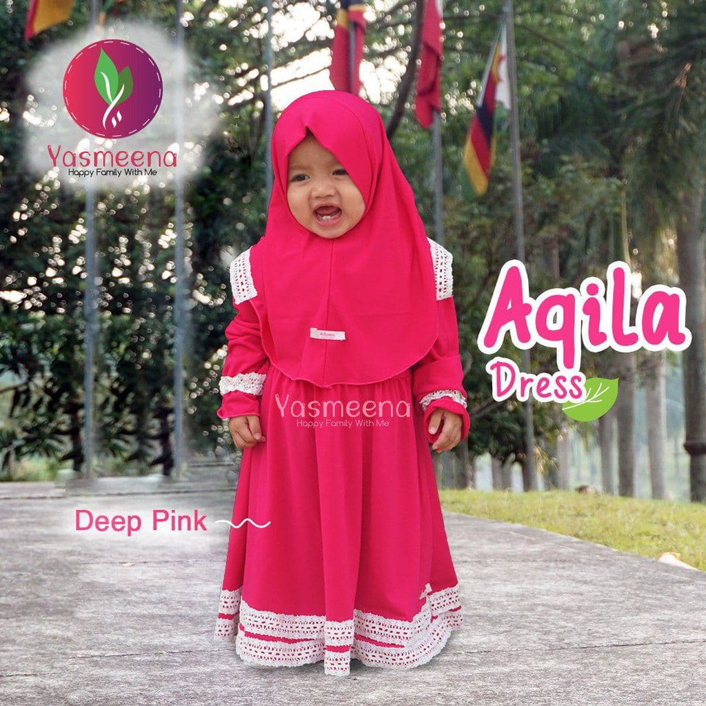 Gamis anak Aqila Dress anak set Terbaru