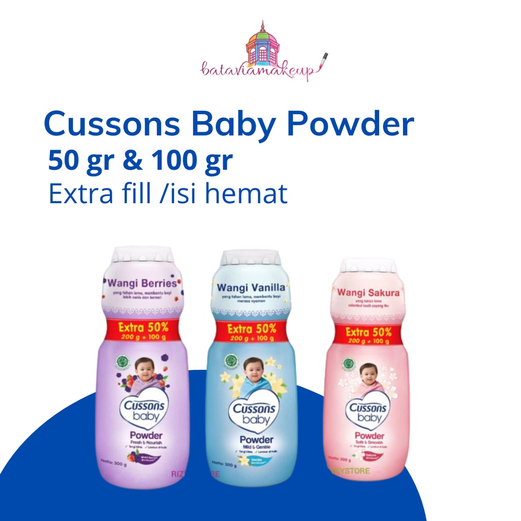 CUSSONS BABY POWDER// 50g + 25g/ 100g + 50g/ BEDAK BAYI