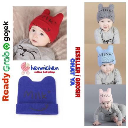 TOPI LUCU KUPLUK RAJUT CUTE FASHION MOTIF RANDOM BABY AVENE