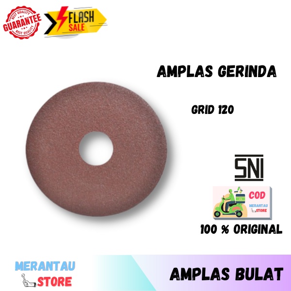 Amplas Bulat Mesin Grinda Ampelas Gerinda Poles Besi Kayu Grid 120