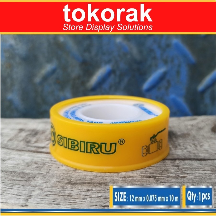 SEAL TAPE SIBIRU 1/2 INCH 10 METER - ISOLASI KRAN - ISOLATAPE PIPA