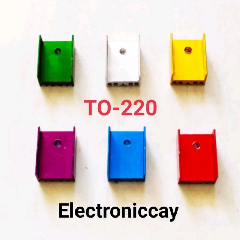PENDINGIN TRANSISTOR TO-220 ( 10pcs ) / HEATSINK ALUMINIUM TRANSISTOR TIP TO220