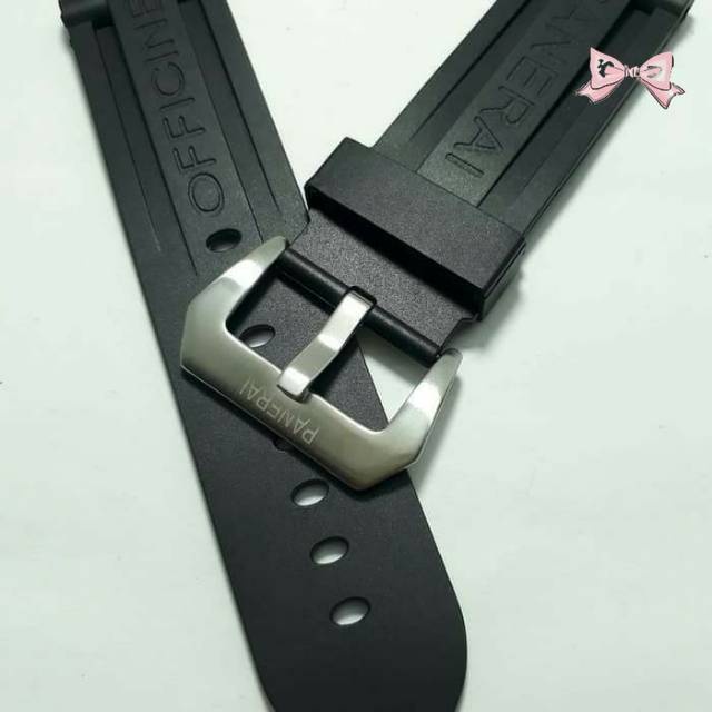 STRAP RUBBER PANERAI TALI JAM TANGAN PANERAI 26MM 26 MM WARNA HITAM