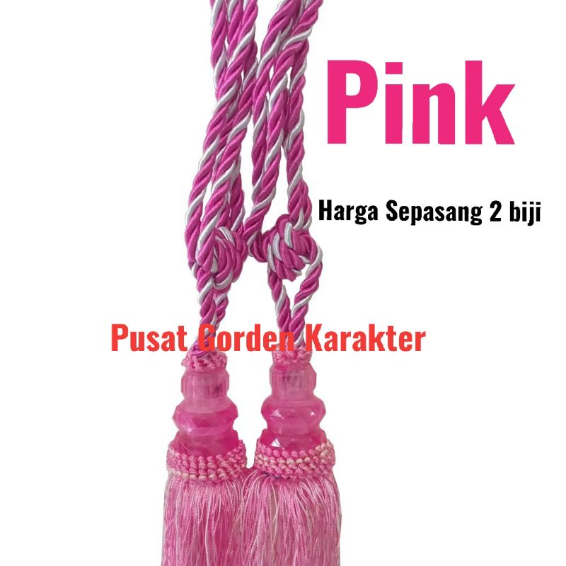 Tali Gorden (Tasell/Simbori) PINK Tali Pengikat Gorden (Tasell/Simbori) PINK Tali gorden tali horden