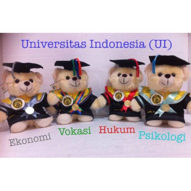 Boneka Wisuda Persis Toga UI - Small Bear