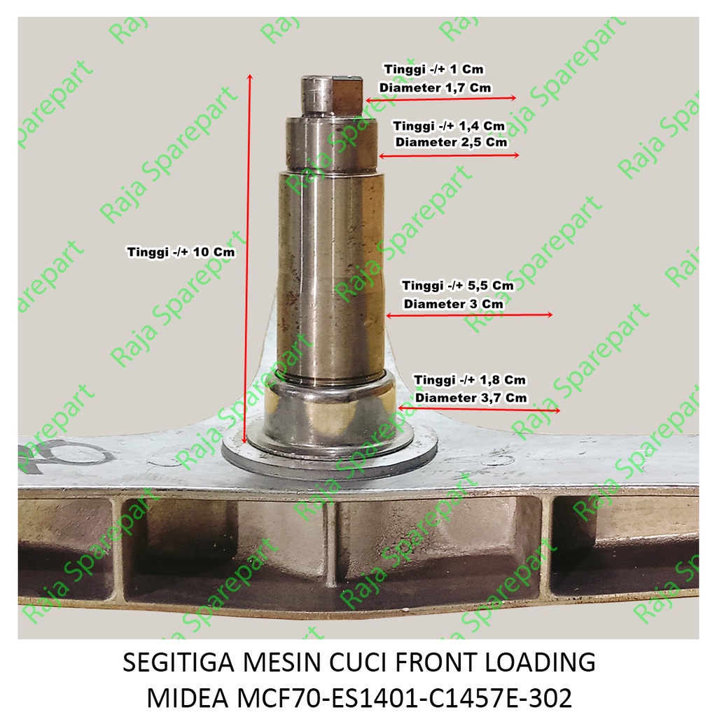 SEGITIGA MESIN CUCI FRONT LOADING MIDEA MCF70-ES1401-C1457E-302