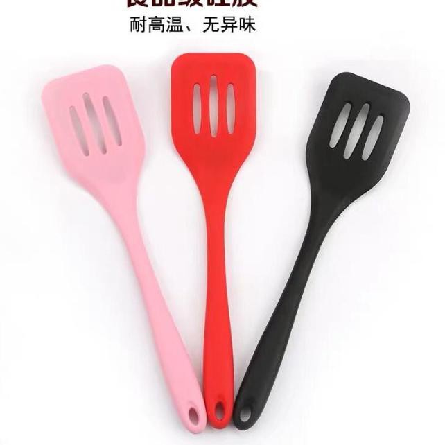 SUTIL Silikon Tahan Panas Spatula Silicone Anti Lengket Food Grade / Sutil Siliko Lubang Tahan Panas