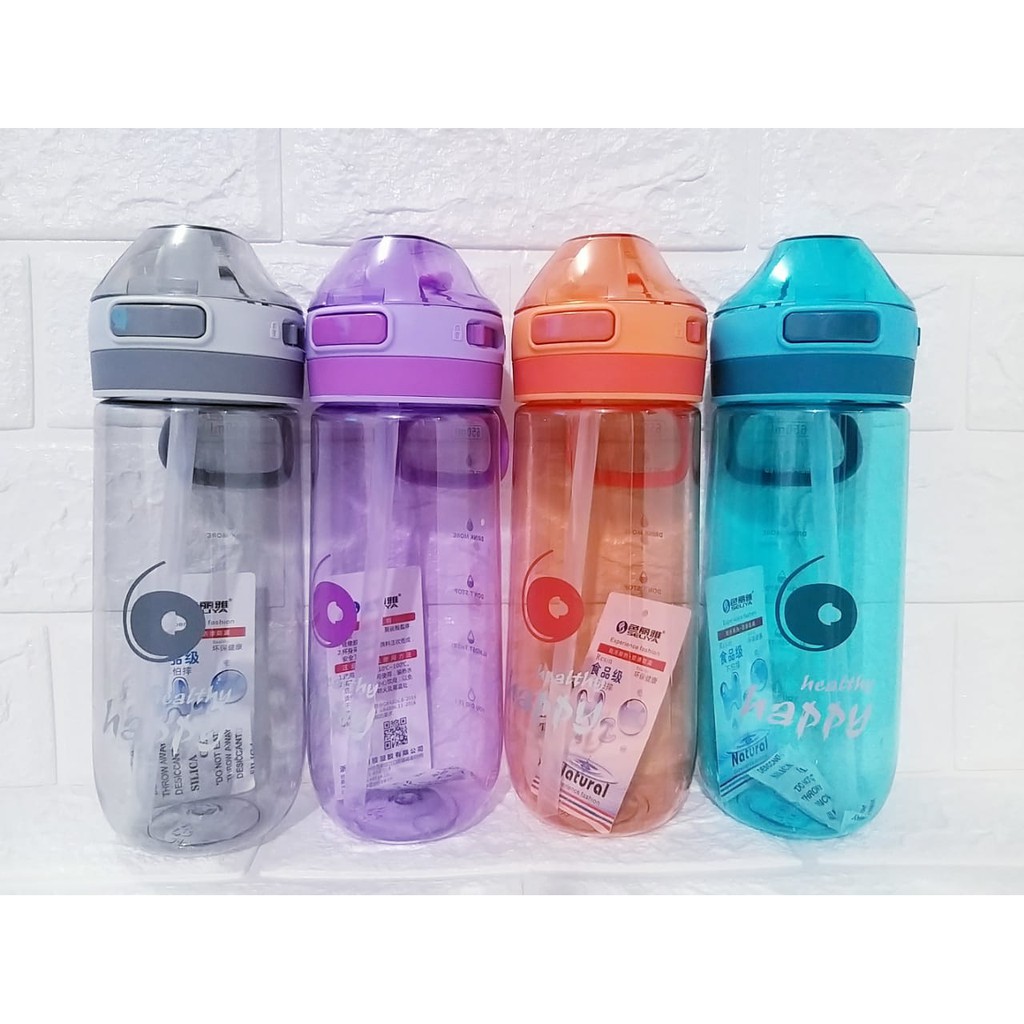 Botol Minum Clip on sport ANTI BOCOR 650 ML / Botol Minum Sport Water / Botol Olahraga Minum