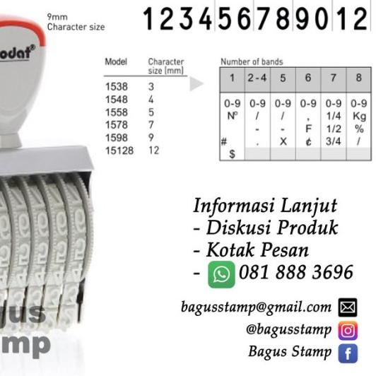 

➬ Stempel Manual Angka 8 Digit 9mm Trodat 1598 ➷