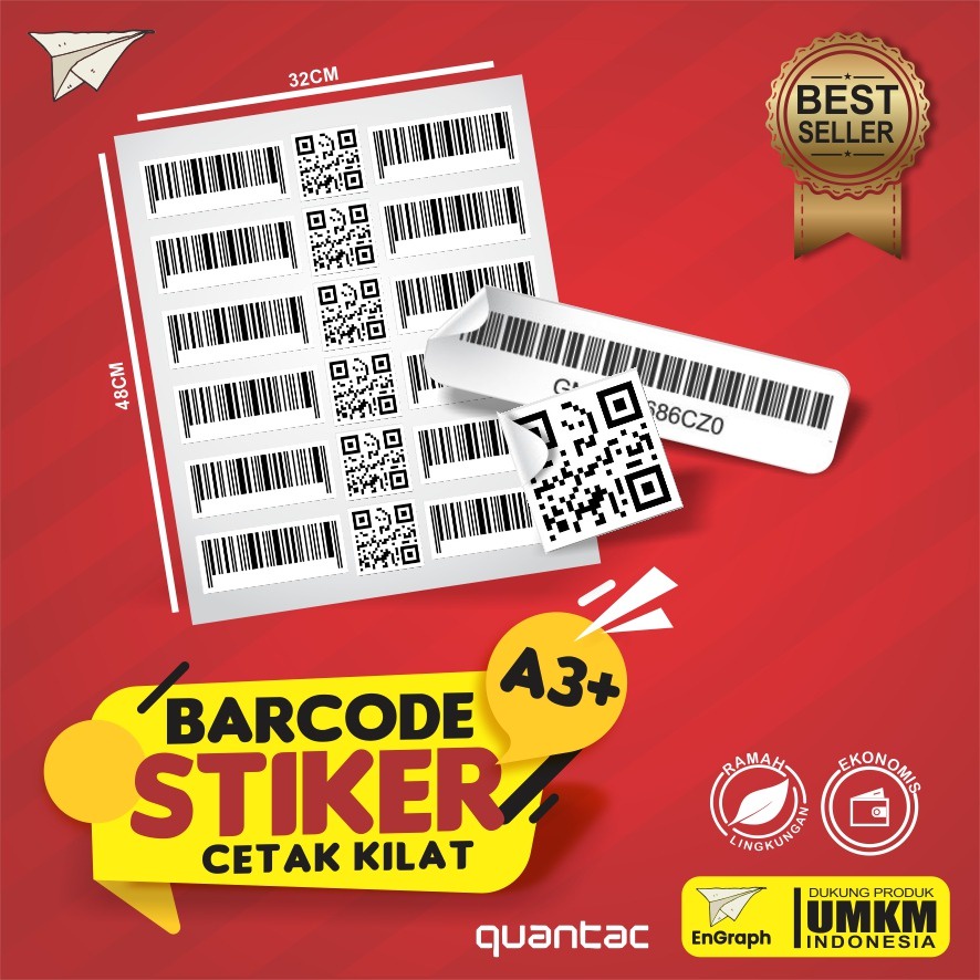 

Cetak Label Stiker Barcode Custom A3+