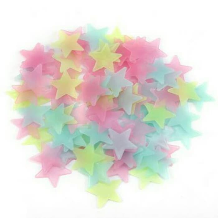 IMURA | Fosfor bintang isi 100 pcs, salju isi 50 pcs - Little Star Snowflake Glow in the dark