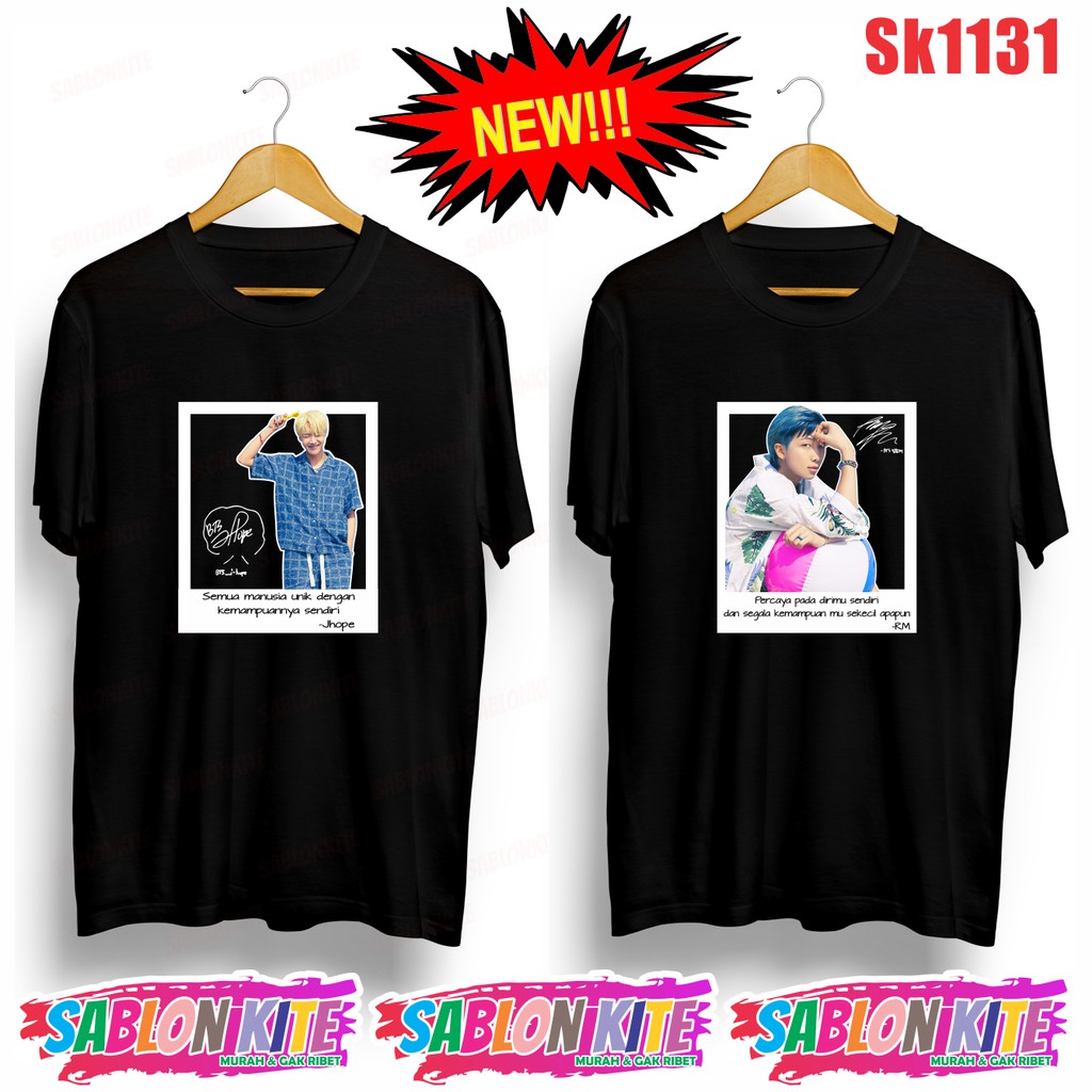 MURAH!!! KAOS KPOP QUOTE SK1131 PERMISSION TO DANCE  JK V JH JM JIN SG RM UNISEX COMBED 30S