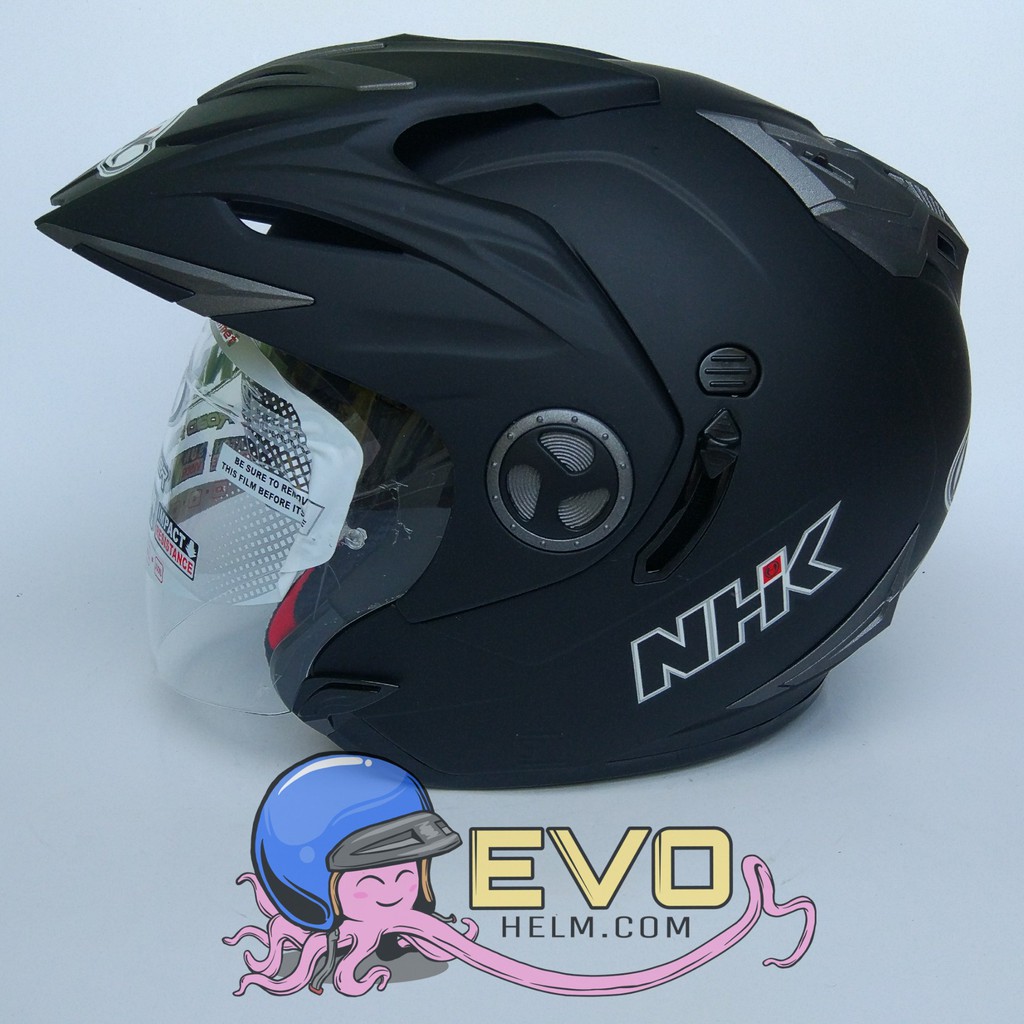 NHK AVIATOR_SOLID BLACK DOFF (DOUBEL VISOR)