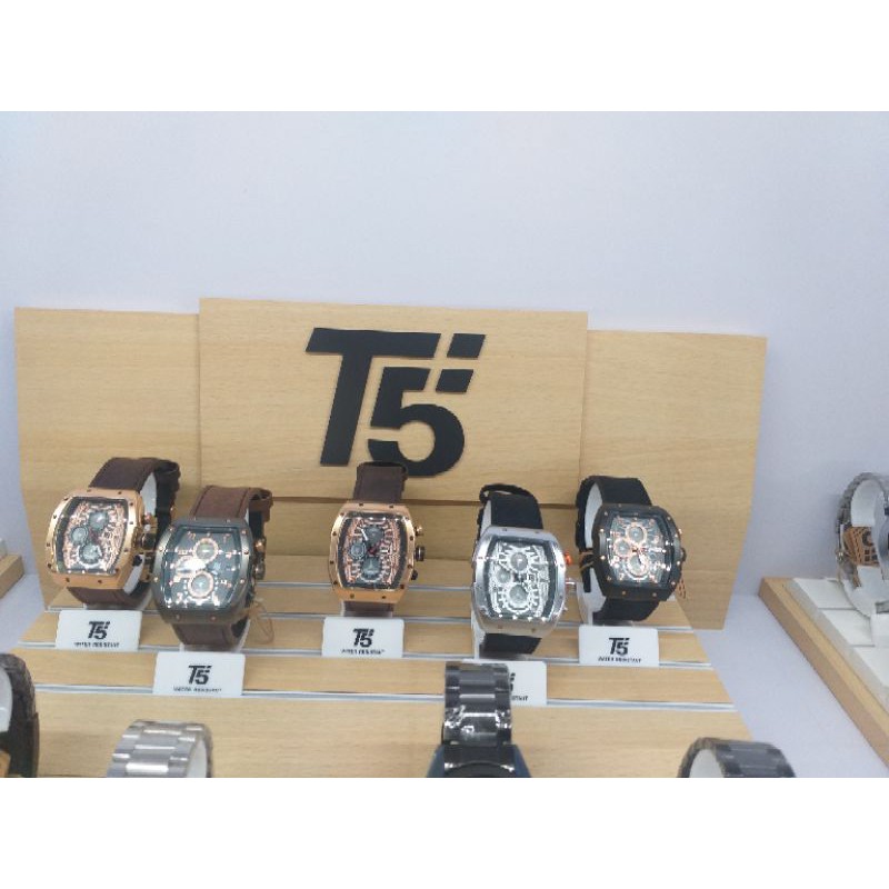 Jam tangan Pria TERBARU T5 H 3720 ORIGINAL Leather Strap