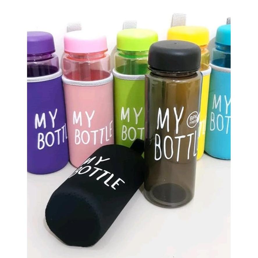 HARGA TERBAIK MY BOTTLE + Pouch Busa Warna gen 2 Botol Minum Air Korea Style Travel Water BPA free p