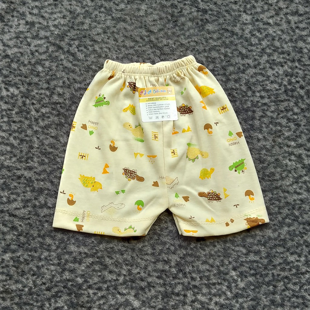 3 Pcs Celana Pendek Bayi ELVIRA Baby - Celana Dalam Pendek / Kotak Bayi - Mix 3 Warna Bermotif