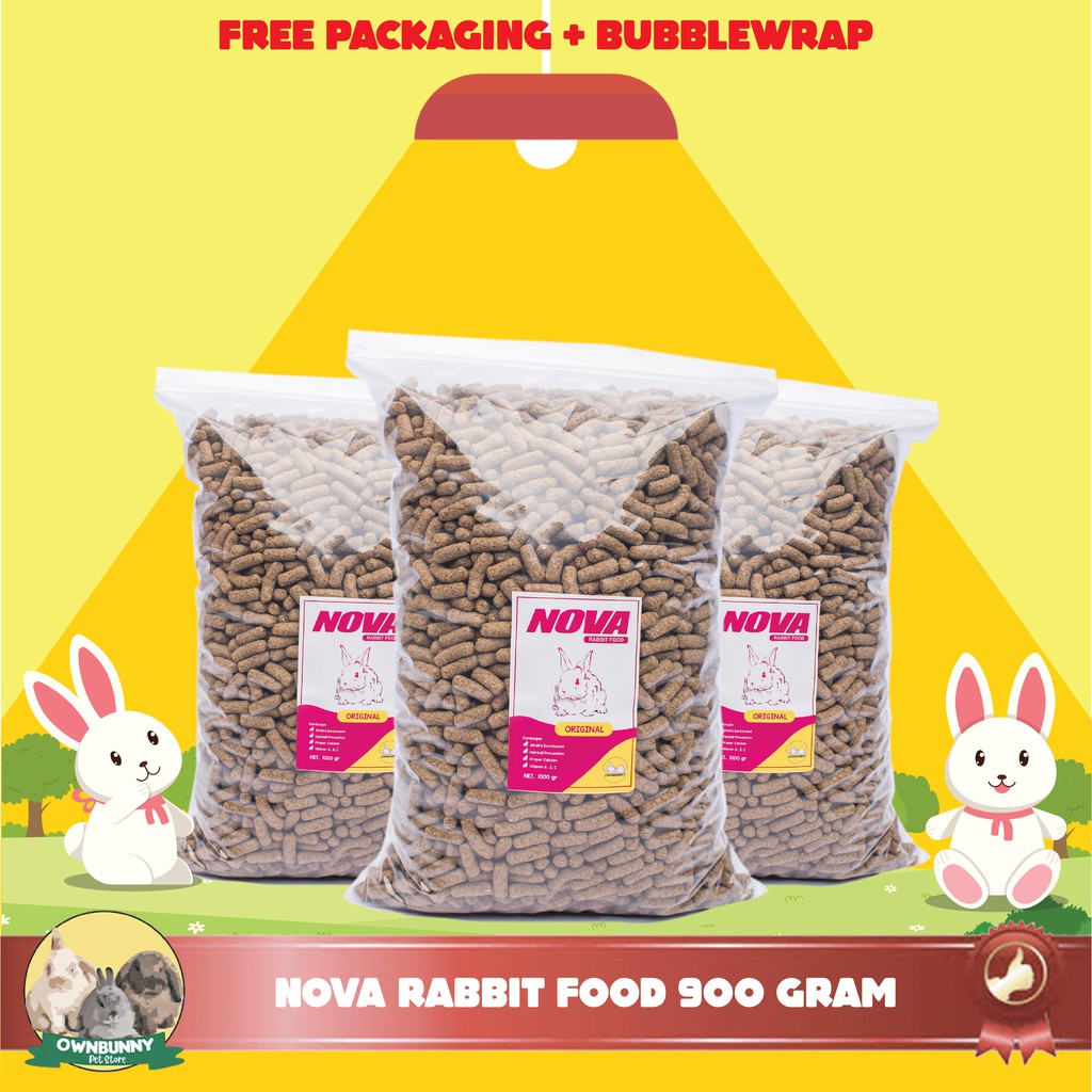 NOVA PELET PAKAN MAKANAN KELINCI 900 GR RABBIT FOOD