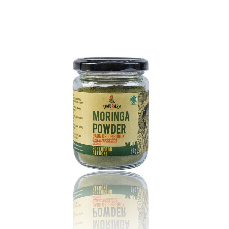 

TIMURASA MORINGA POWDER / BUBUK DAUN KELOR 60GR (BOTOL JAR)