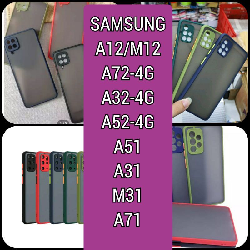 slikon/case ORI ADA PELINDUN CAMERA tipe  Samsung A12/M12/A72/4G/A32-4G/A52-4G/A52-4G/A51/A31/M31/A71