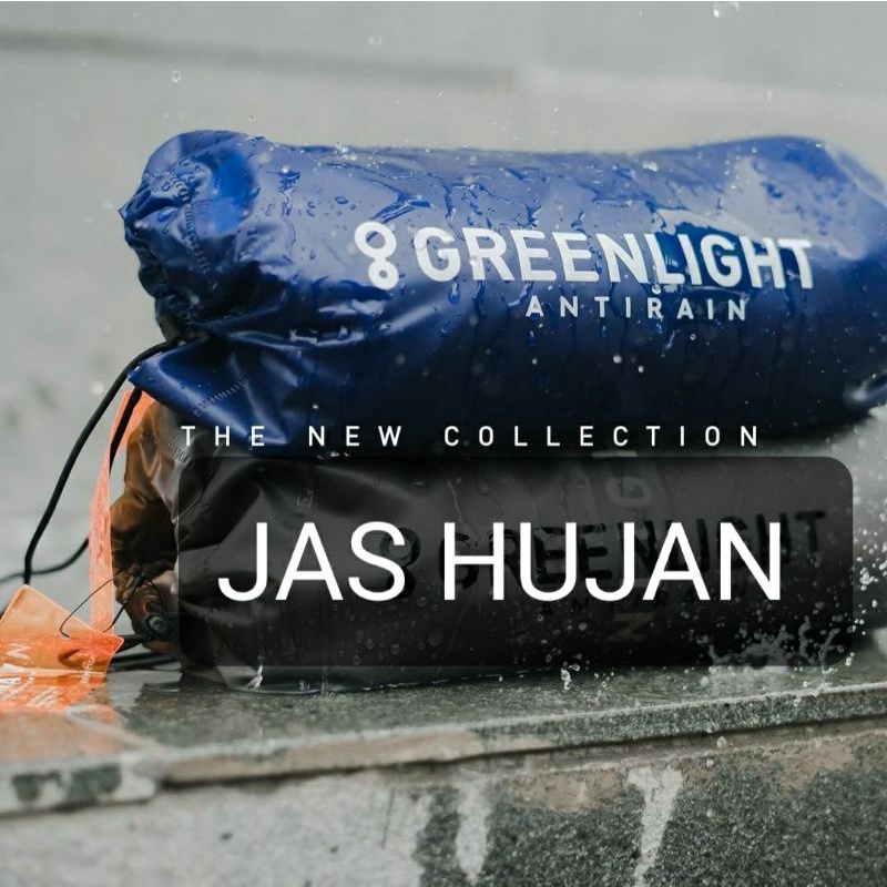 Jas Hujan Greenlight Original Zipper +Free Bag Rain cover