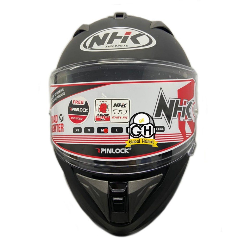 HELM NHK FULL FACE NHK GP PRIME SOLID BLACK DOFF