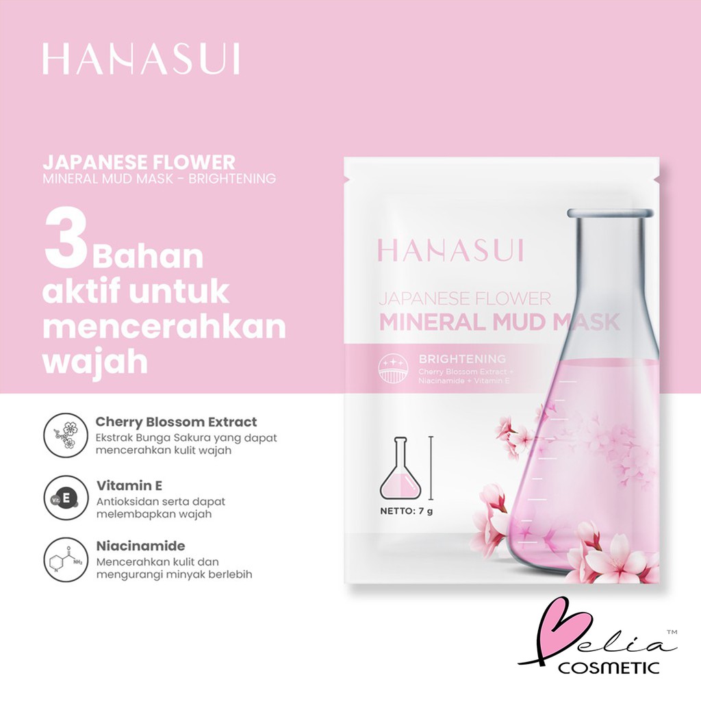 ❤ BELIA ❤ Hanasui Naturgo Peel Off Masker Hitam Komedo | GOLD Anti Aging | Mineral Mud Mask BPOM