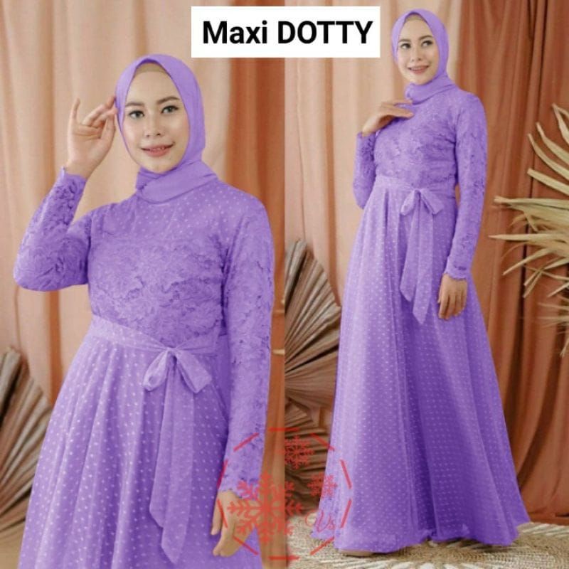 gaun dres tile dot terbaru