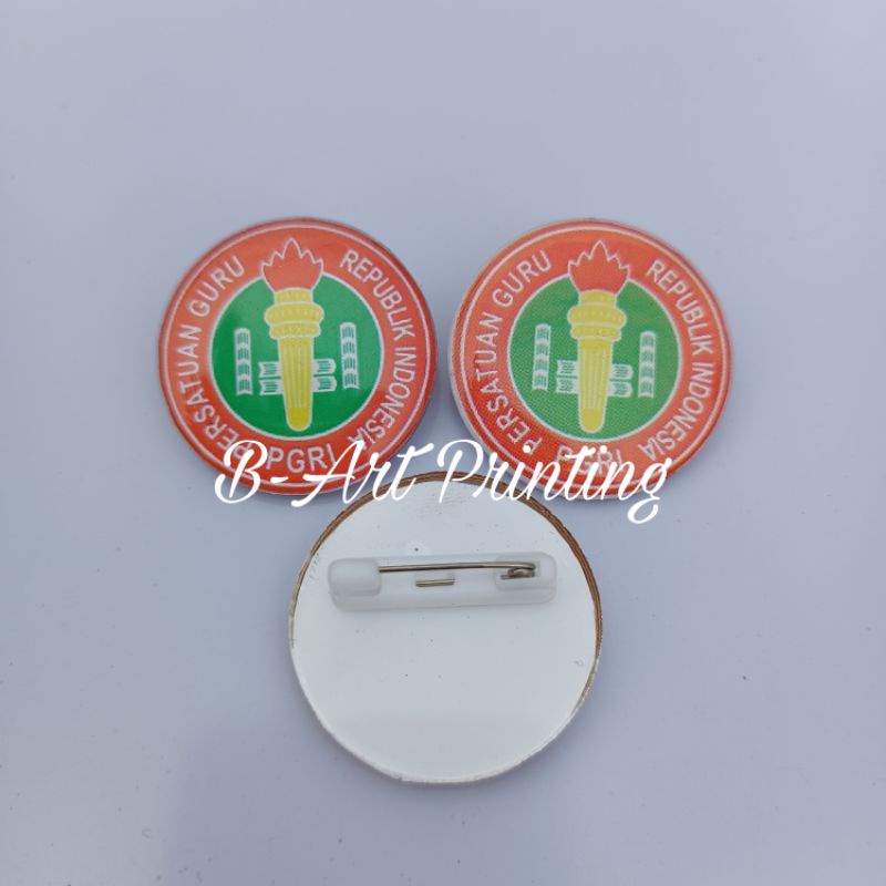 TERBAIK PIN PGRI BROS PGRI PIN PERSATUAN GURU INDONESIA UKURAN 3CM AKRILIK RESIN GLASS