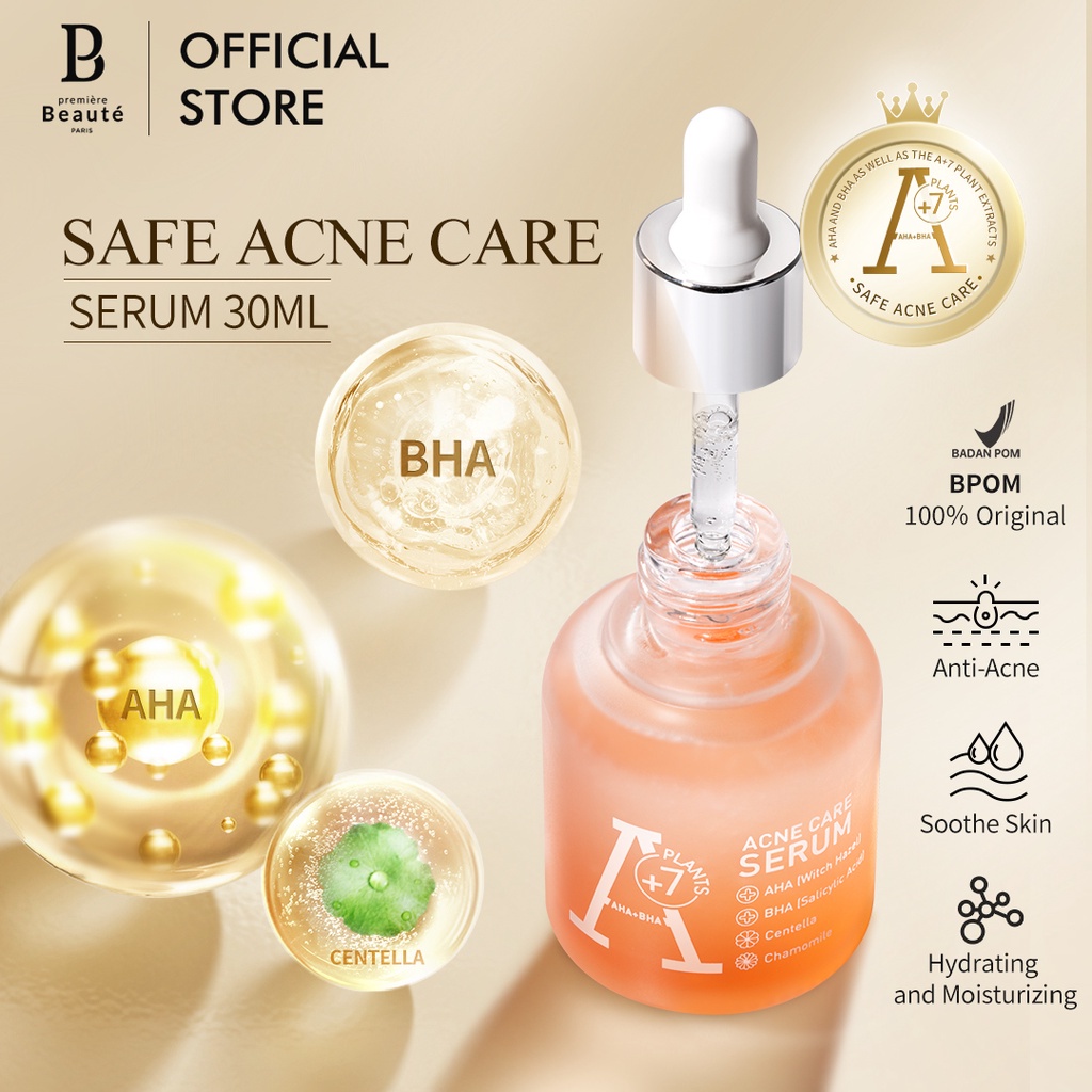 [COD] Premiere Beaute Acne Paket 2in1 Perawatan Wajah Berjerawat Serum + Toner dengan Kandungan BHA AHA