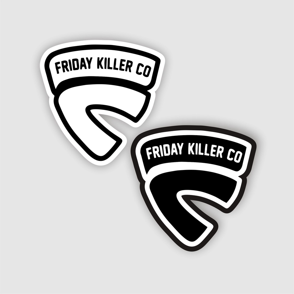 

Stiker Sticker Brand Distro Vinyl basic Logo Friday Killer Skate surf Band Grafiti pop art Case Phone Tumblr Laptop Casing Striping Aesthetic Band Journal Hype Dinding Waterproof Clothing