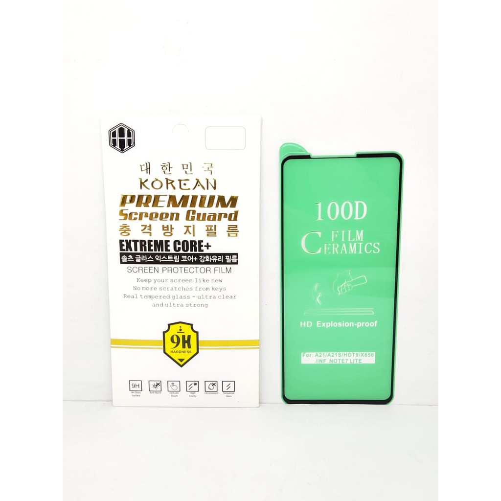 Tempered Glass CERAMIC Infinix Note 7 Lite X656 Hot 9 6.6 inch Nano Ceramic Not Broken