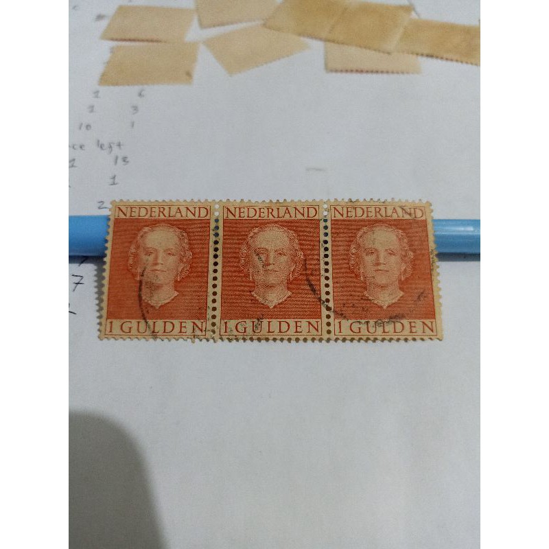 

Perangko Nederland Queen Wilhelmina 1 Gulden foto depan Stamp (3pcs)