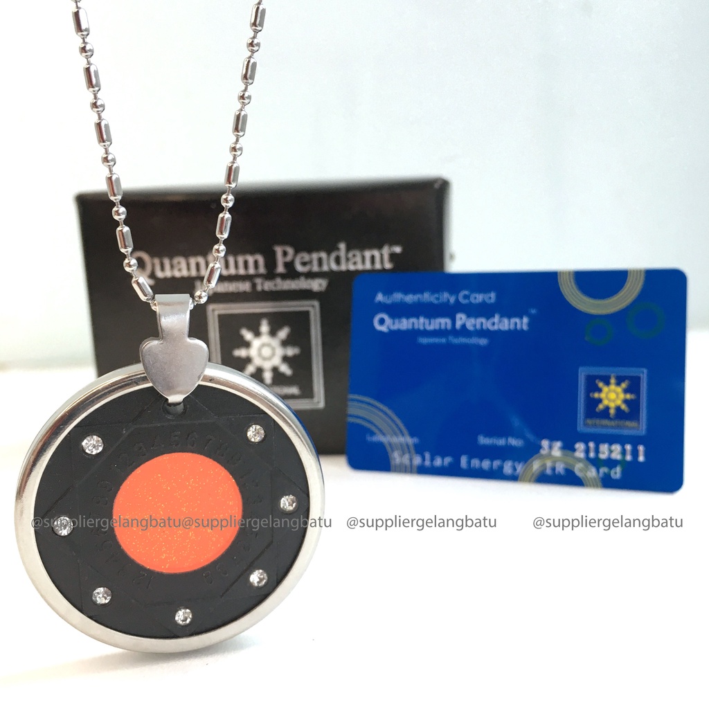 KALUNG KESEHATAN quantum Pendant BIOGLASS OREN GERMANIUM bersertifikat