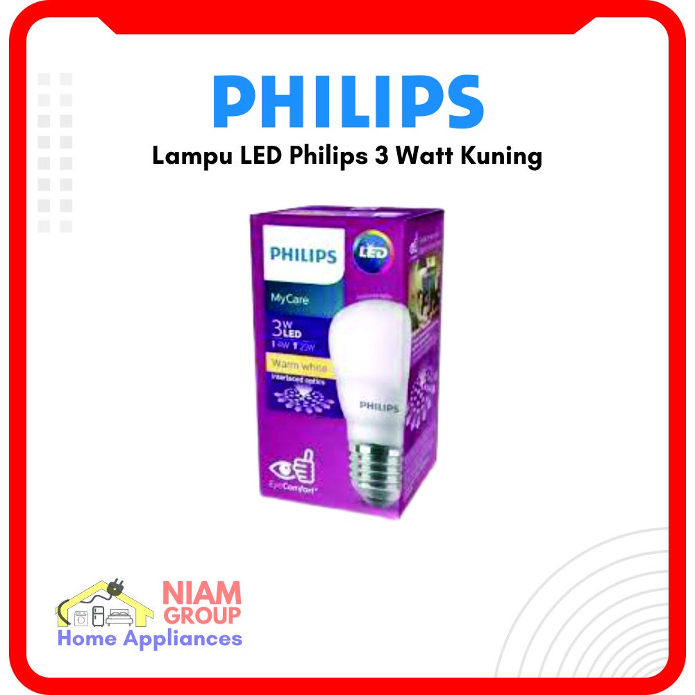Lampu LED Philips 3 Watt Kuning