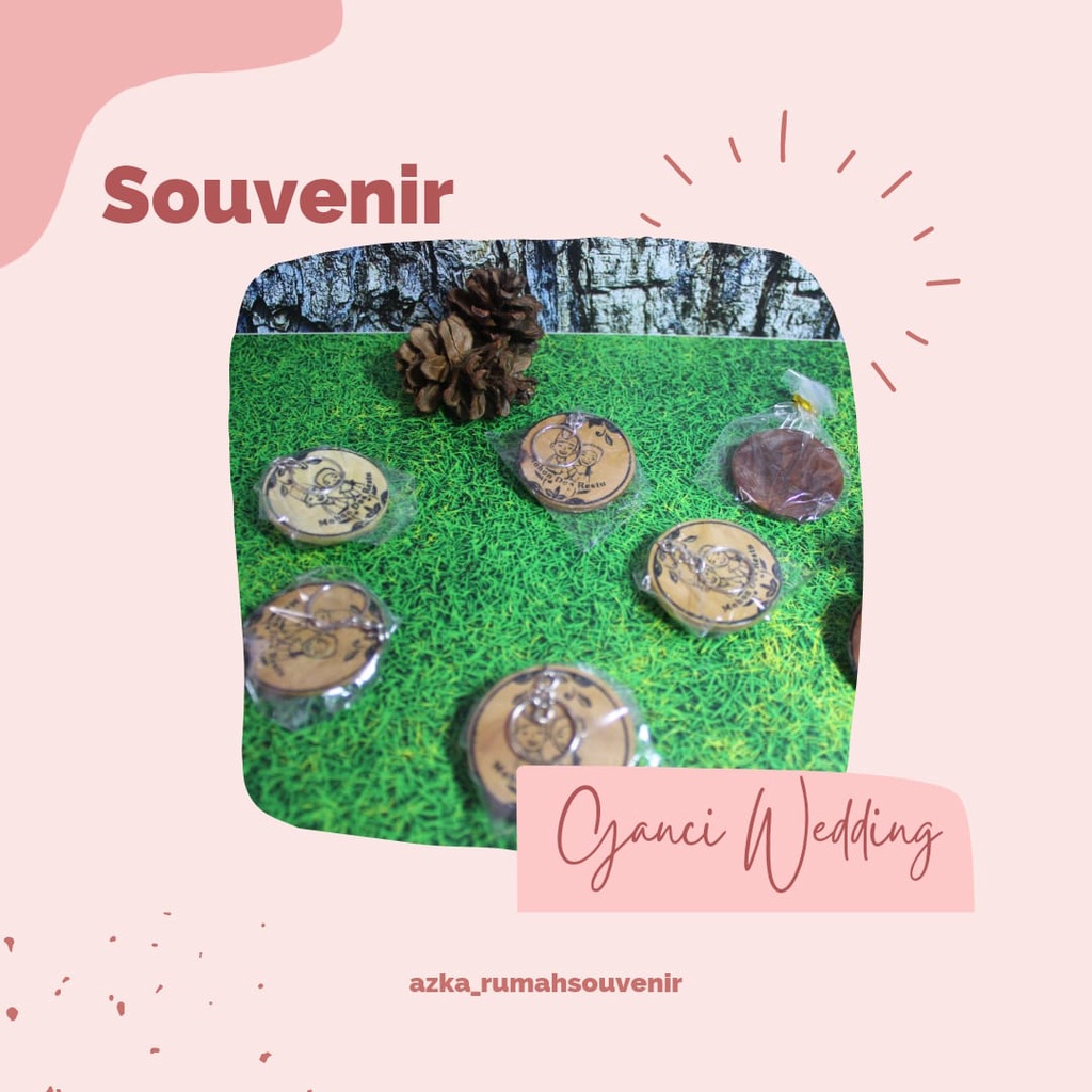 GANTUNGAN KUNCI KAYU WEDDING/SOUVENIR PERNIKAHAN/SOUVENIR PERNIKAHAN UNIK/SOUVENIR PERNIKAHAN MURAH