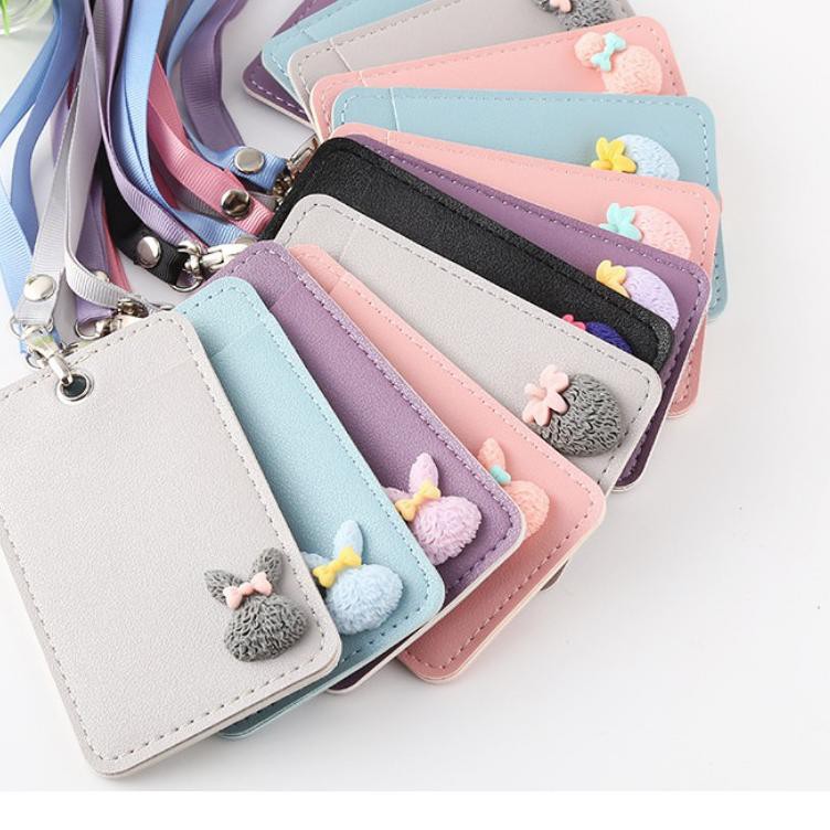 

η ⁂vwi❀ qη Tempat kartu eksklusif / ID card / Tag holder Dengan tali strap еееη