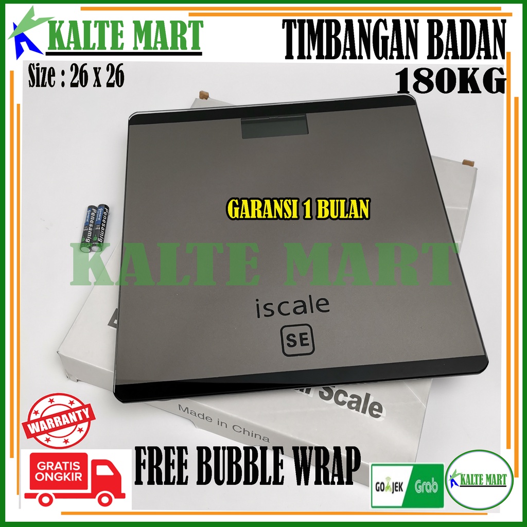 Iscale Timbangan Berat Badan Digital. Design Elegan, Body Fat 180kg