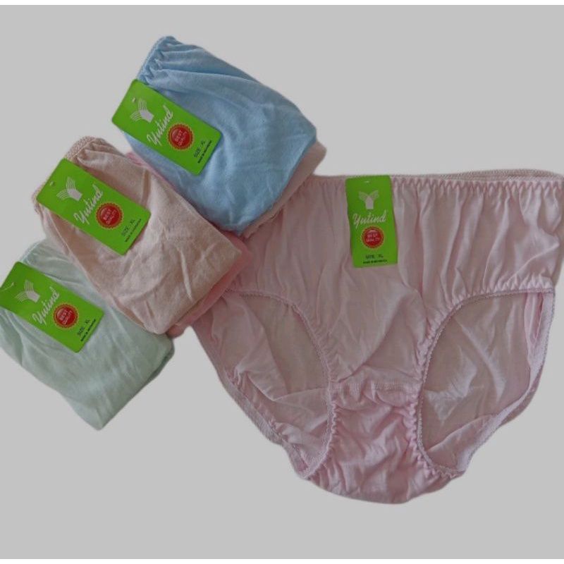 6/12pcs Cd Wanita Yutind 022 Karet Sirsak Zigzag / Celana Dalam Wanita Yutind Katun Karet Zigzag