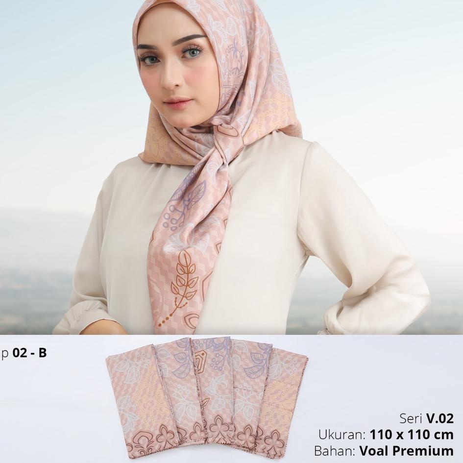 Update Jilbab Segiempat MISS COLOR umama scarf  hijab voal  motif.,