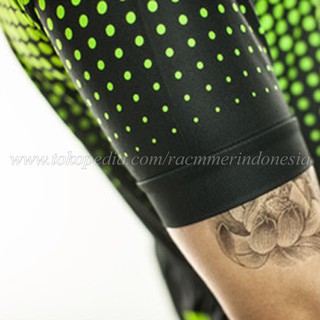 Polkadot Cycling Jersey  Racmmer Fluorescent Jersey  Sepeda  