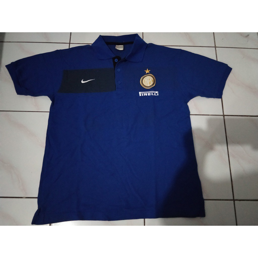 Polo Shirt Inter Milan biru hitam KW Thailand Grade Ori