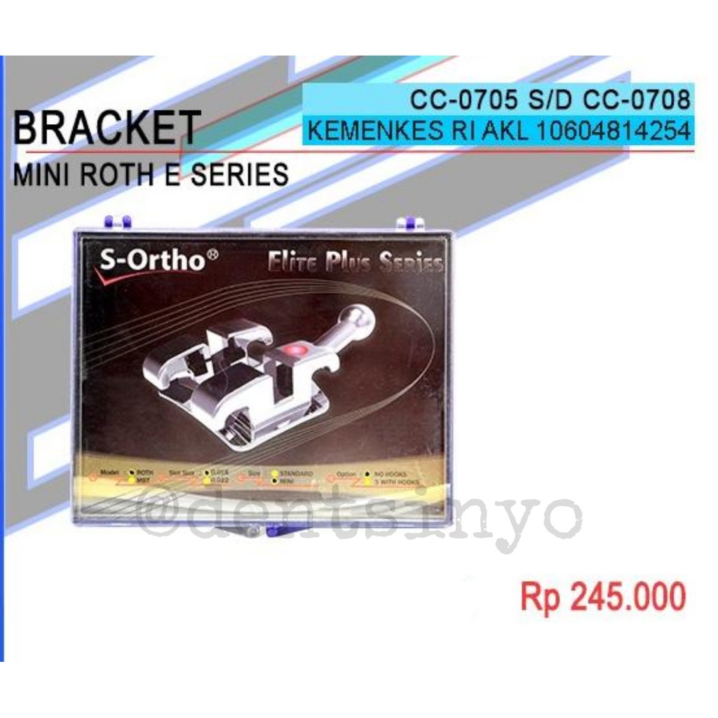 DENTAL ORTHO BRACKET BEHEL METAL