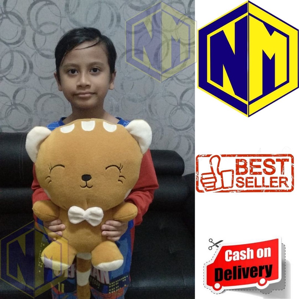 Boneka Kucing ukuran L tinggi 35cm lebar 27cm Bahan Halus dan Lembut