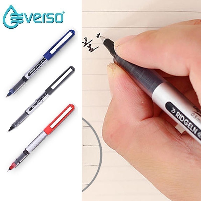 

Promo [Bayar Di Tempat]Pen office school students stationery direct liquid black neutral