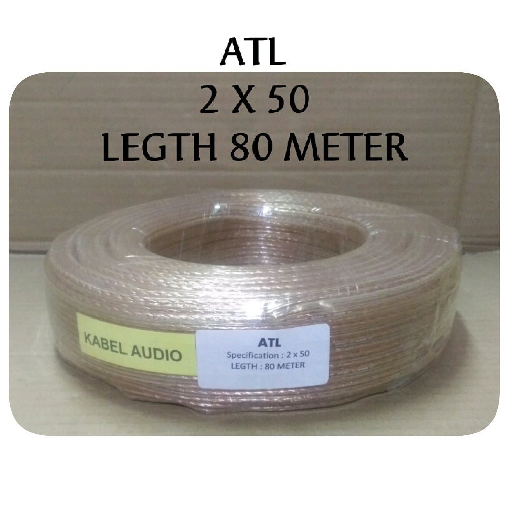 KABEL SPEAKER ATL 2 X 50 PANJANG 80 METER