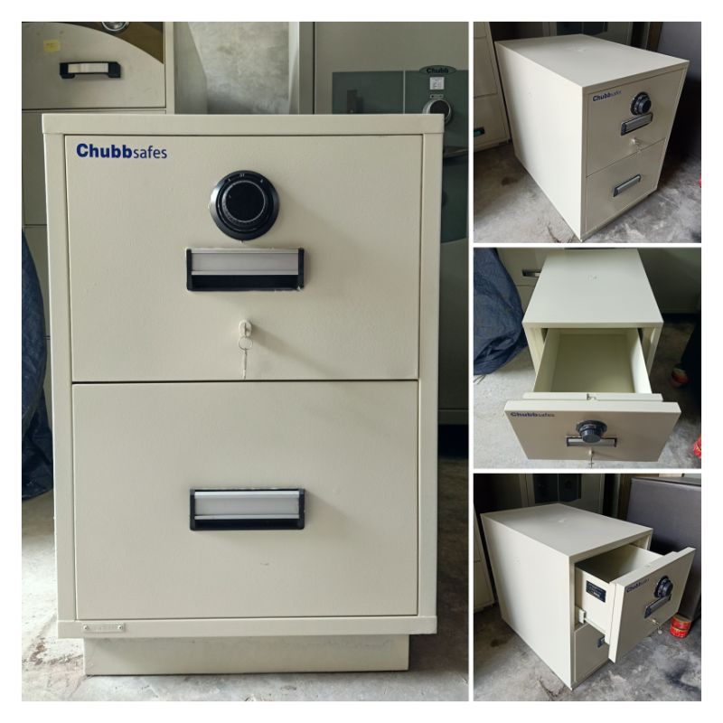 RPF Fireproof Chubb 2 Laci Brankas Murah Rekondisi Kunci Original Tahan Api Safety box