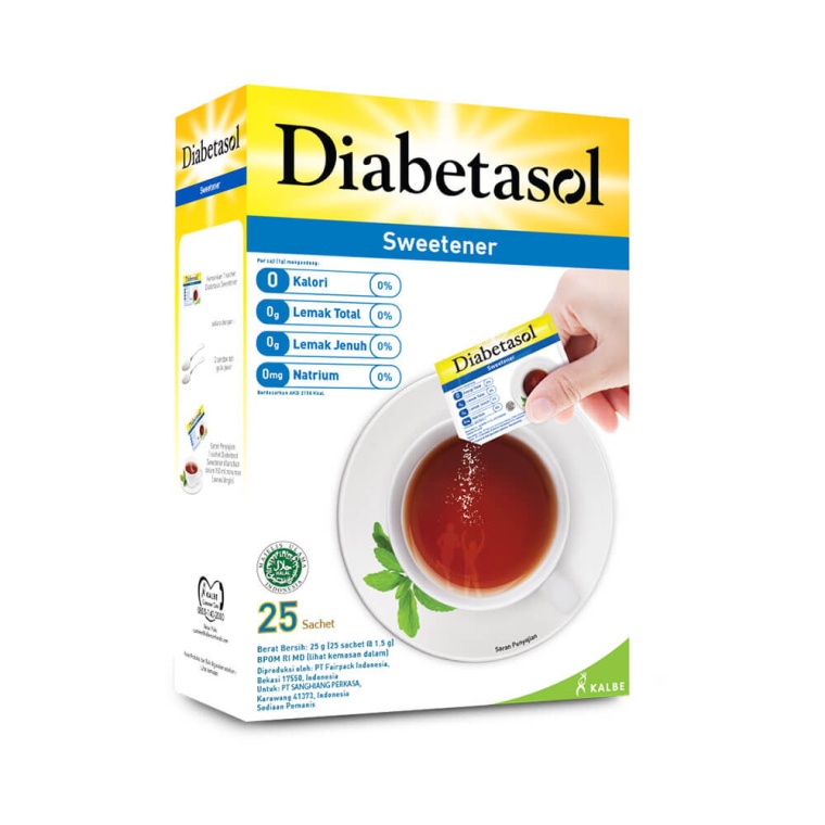 

Diabetasol Sweetener isi 25 / 50 / 100 sachet