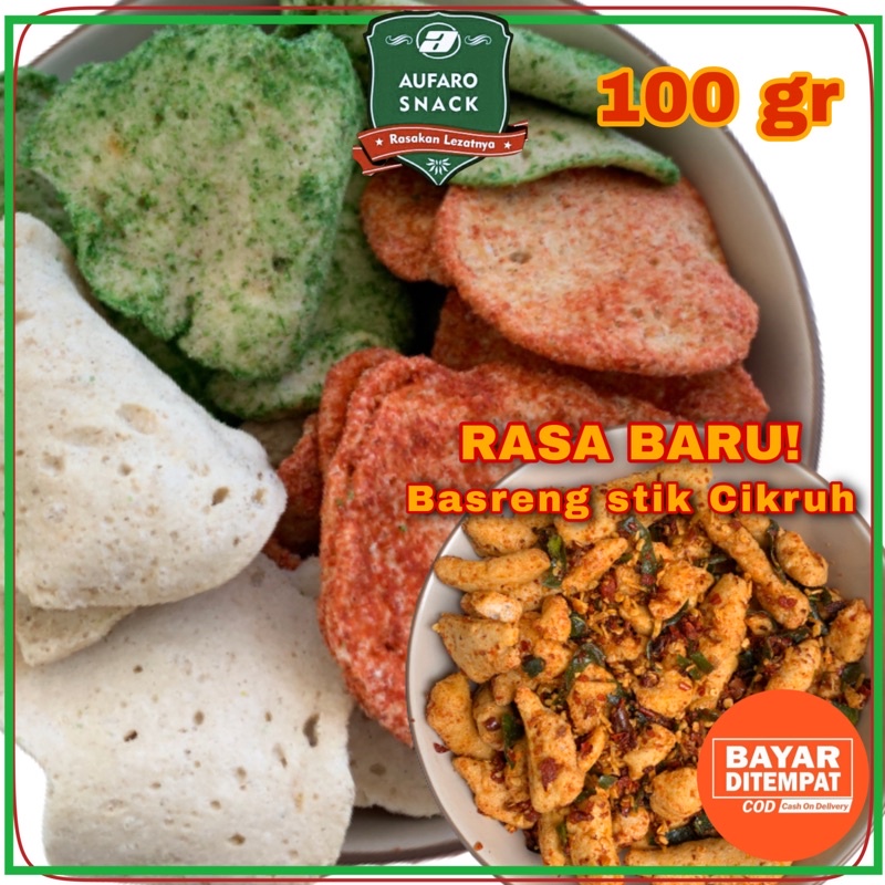 

BASRENG PEDAS / BASO GORENG PEDAS MURAH 100 gram 3 RASA AUFARO SNACK IKAN TENGGIRI KERIPIK BASRENG